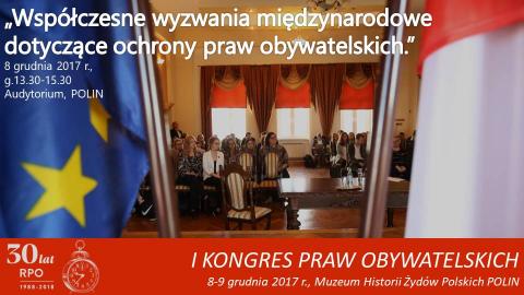 Mem ze zdjęciem uczniow w auli szkolnej. Na pierwszym planie flagi Polski i Unii Europejskiej